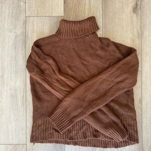 SHEIN Chocolate Brown Turtleneck Sweater